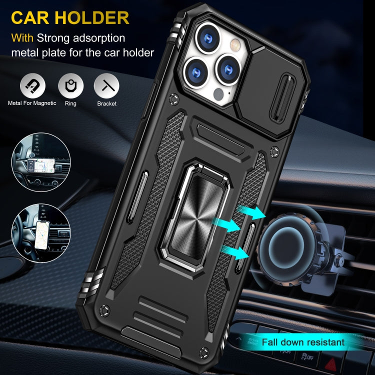 For iPhone 15 Pro Armor PC + TPU Camera Shield Phone Case(Black) - HoMEdemic™ 