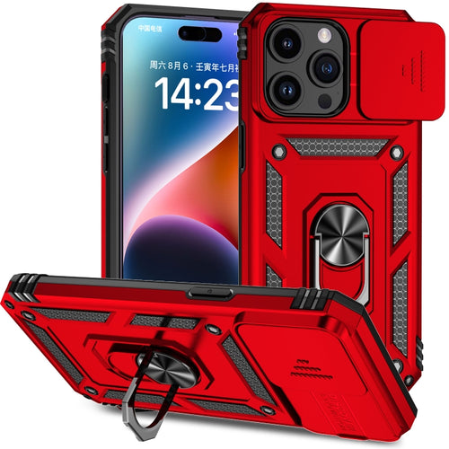 For iPhone 15 Pro Max Sliding Camshield Holder Phone Case(Red) - HoMEdemic™ 