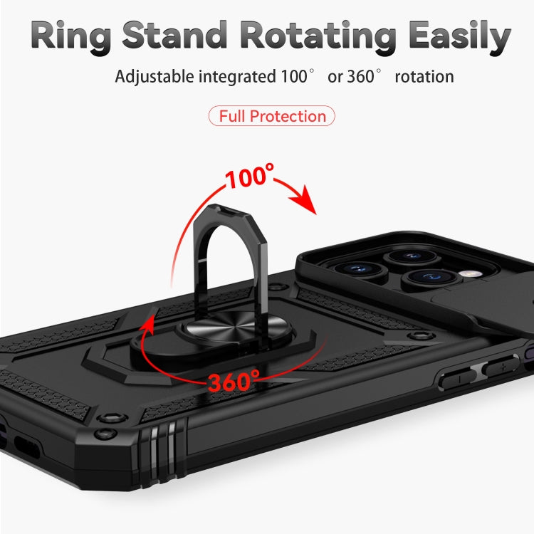 For iPhone 15 Pro Sliding Camshield Holder Phone Case(Black) - HoMEdemic™ 