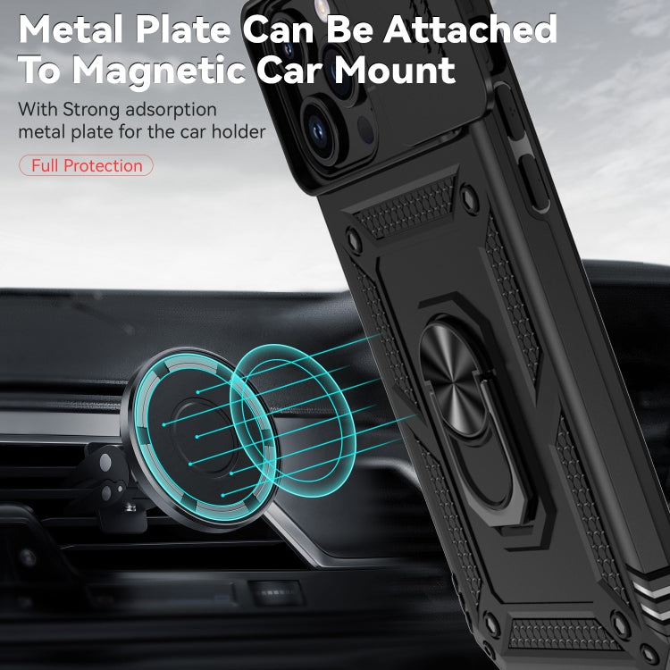 For iPhone 15 Pro Sliding Camshield Holder Phone Case(Black) - HoMEdemic™ 