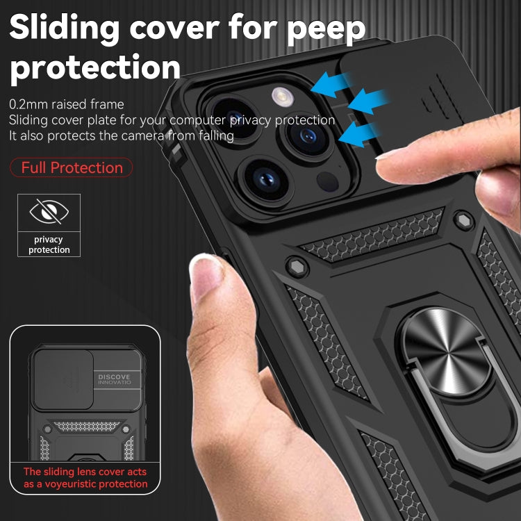 For iPhone 15 Pro Sliding Camshield Holder Phone Case(Black) - HoMEdemic™ 