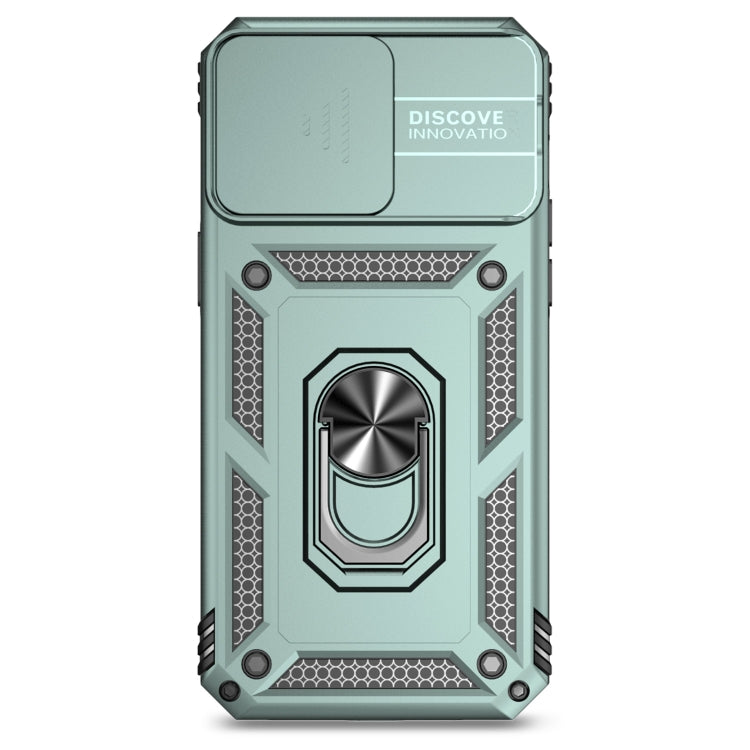 For iPhone 15 Pro Sliding Camshield Holder Phone Case(Dark Green) - HoMEdemic™ 
