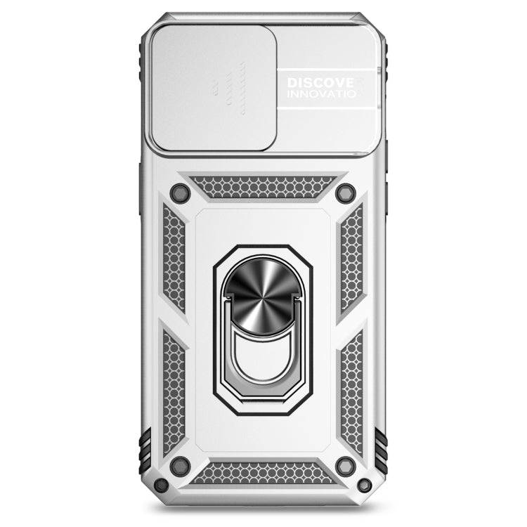 For iPhone 15 Pro Sliding Camshield Holder Phone Case(Silver) - HoMEdemic™ 