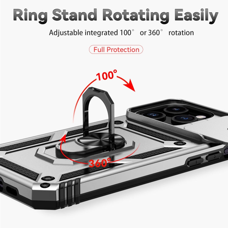 For iPhone 15 Pro Sliding Camshield Holder Phone Case(Silver) - HoMEdemic™ 