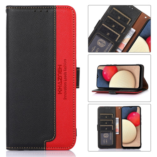 For iPhone 15 Pro Max KHAZNEH Litchi Texture Leather RFID Phone Case(Black) - HoMEdemic™ 