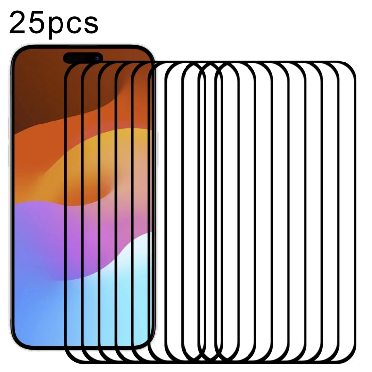 For iPhone 15 Pro 25pcs Full Glue Screen Tempered Glass Film - HoMEdemic™ 