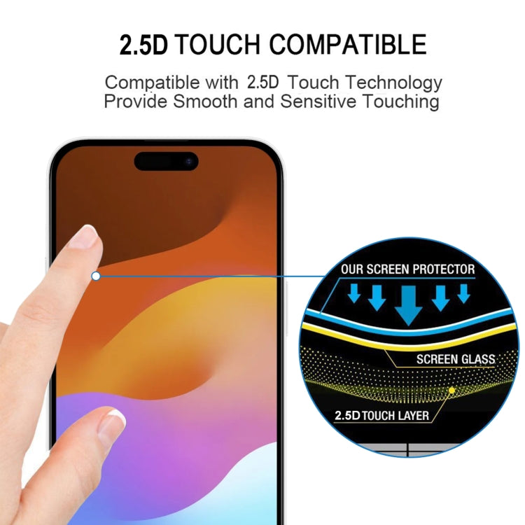 For iPhone 15 Pro 25pcs Full Glue Screen Tempered Glass Film - HoMEdemic™ 