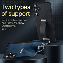 For Samsung Galaxy S24 Ultra 5G SULADA PC Hybrid Leather Texture Skin Feel Shockproof Phone Case(Black) - HoMEdemic™ 