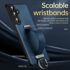 For Samsung Galaxy S24 Ultra 5G SULADA PC Hybrid Leather Texture Skin Feel Shockproof Phone Case(Black) - HoMEdemic™ 