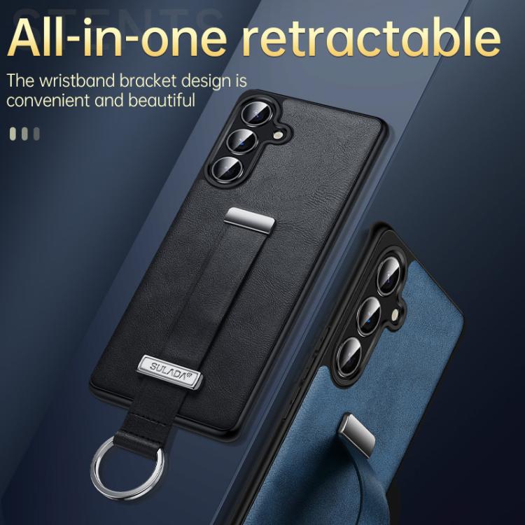 For Samsung Galaxy S24 Ultra 5G SULADA PC Hybrid Leather Texture Skin Feel Shockproof Phone Case(Brown) - HoMEdemic™ 