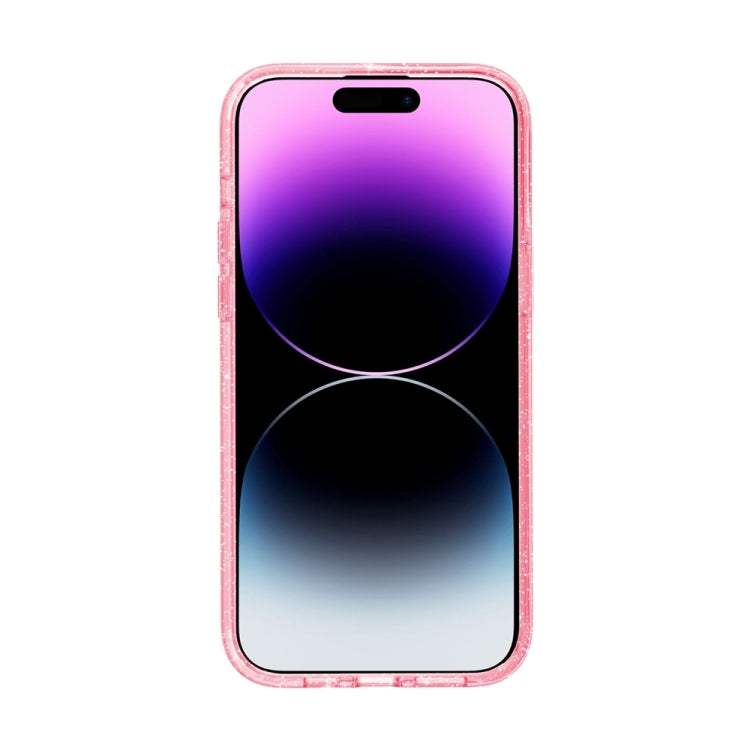 For iPhone 15 Pro Terminator Style Glitter Powder MagSafe Magnetic Phone Case(Pink) - HoMEdemic™ 