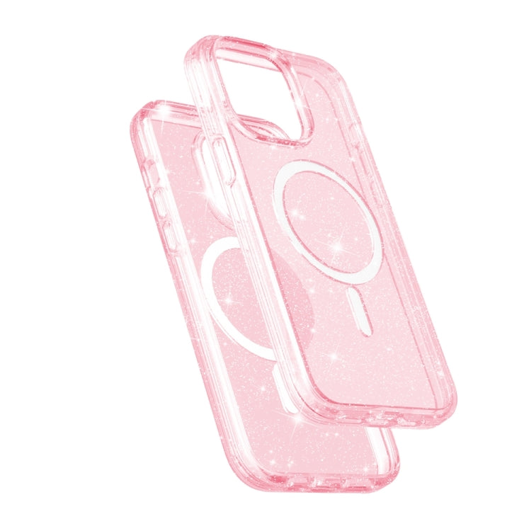For iPhone 15 Pro Terminator Style Glitter Powder MagSafe Magnetic Phone Case(Pink) - HoMEdemic™ 
