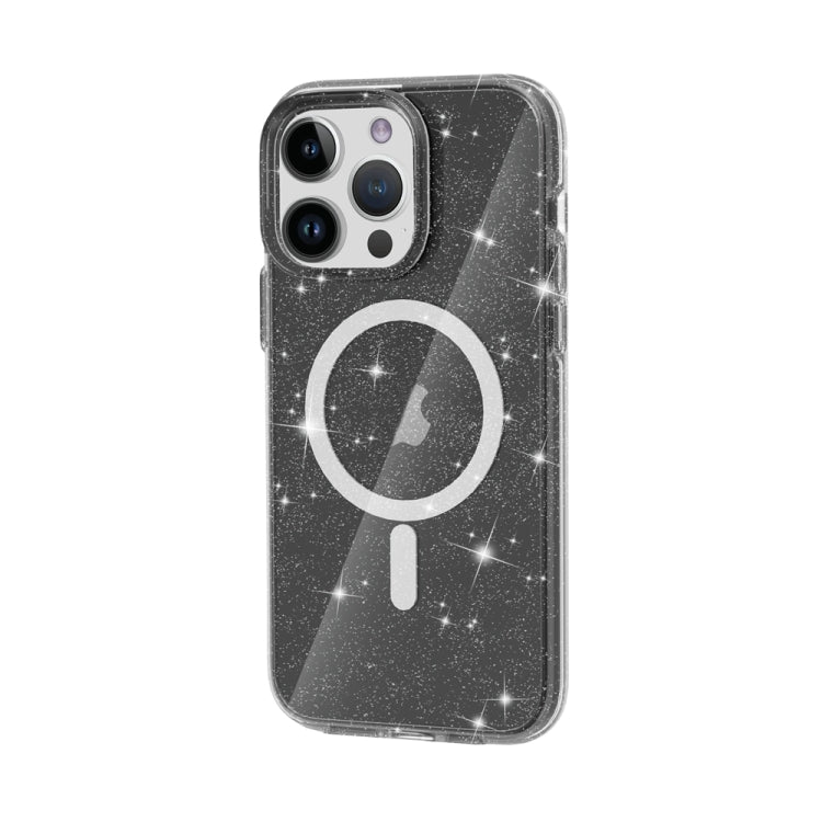 For iPhone 15 Pro Terminator Style Glitter Powder MagSafe Magnetic Phone Case(Black) - HoMEdemic™ 