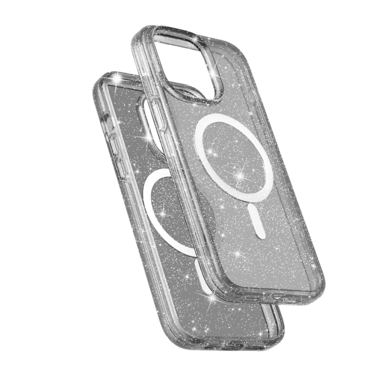For iPhone 15 Pro Terminator Style Glitter Powder MagSafe Magnetic Phone Case(Black) - HoMEdemic™ 