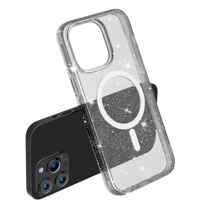 For iPhone 15 Pro Terminator Style Glitter Powder MagSafe Magnetic Phone Case(Black) - HoMEdemic™ 