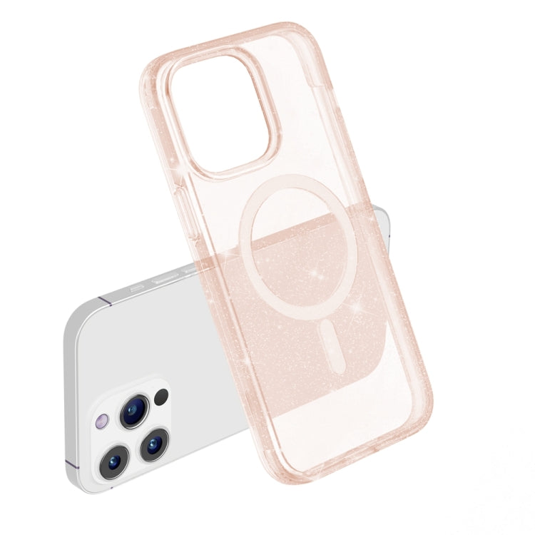 For iPhone 15 Pro Terminator Style Glitter Powder MagSafe Magnetic Phone Case(Gold) - HoMEdemic™ 