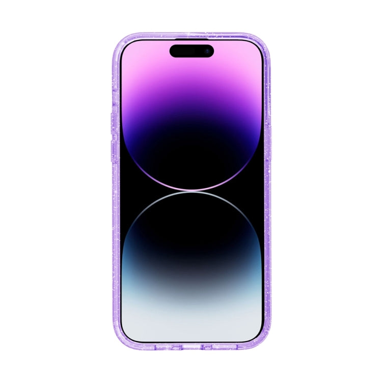 For iPhone 15 Pro Terminator Style Glitter Powder MagSafe Magnetic Phone Case(Purple) - HoMEdemic™ 