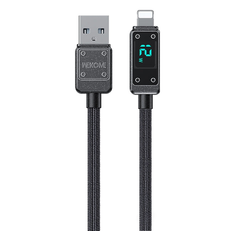 WK WDC-06i 2.4A USB to 8 Pin Digital Display Data Cable, Length: 1m(Black) - HoMEdemic™ 