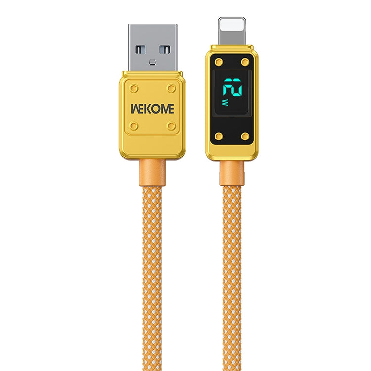 WK WDC-06i 2.4A USB to 8 Pin Digital Display Data Cable, Length: 1m(Yellow) - HoMEdemic™ 