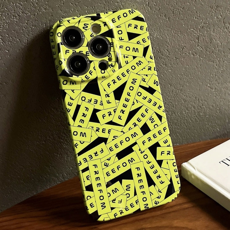 For iPhone 15 Pro Painted Pattern Precise Hole PC Phone Case(Green Label) - HoMEdemic™ 