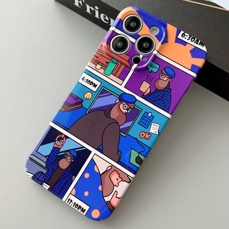 For iPhone 15 Pro Max Painted Pattern Precise Hole PC Phone Case(Working Uncle) - HoMEdemic™ 