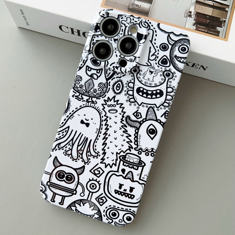 For iPhone 15 Pro Max Painted Pattern Precise Hole PC Phone Case(Bottle Monster) - HoMEdemic™ 