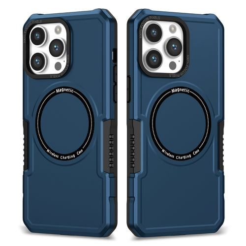 For iPhone 15 Pro Max Shockproof Armor MagSafe Phone Case(Dark Blue) - HoMEdemic™ 