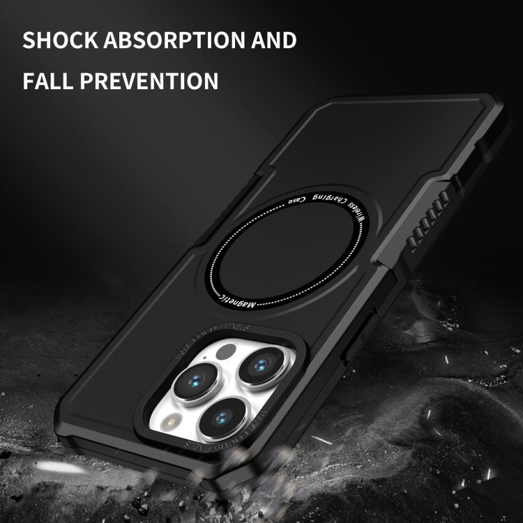 For iPhone 15 Pro Shockproof Armor MagSafe Phone Case(Black) - HoMEdemic™ 