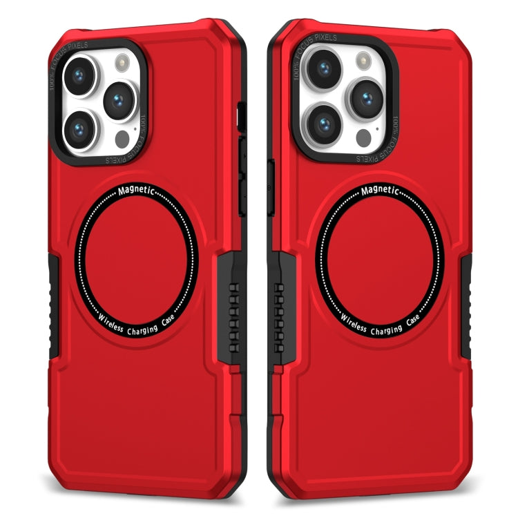 For iPhone 15 Pro Shockproof Armor MagSafe Phone Case(Red) - HoMEdemic™ 