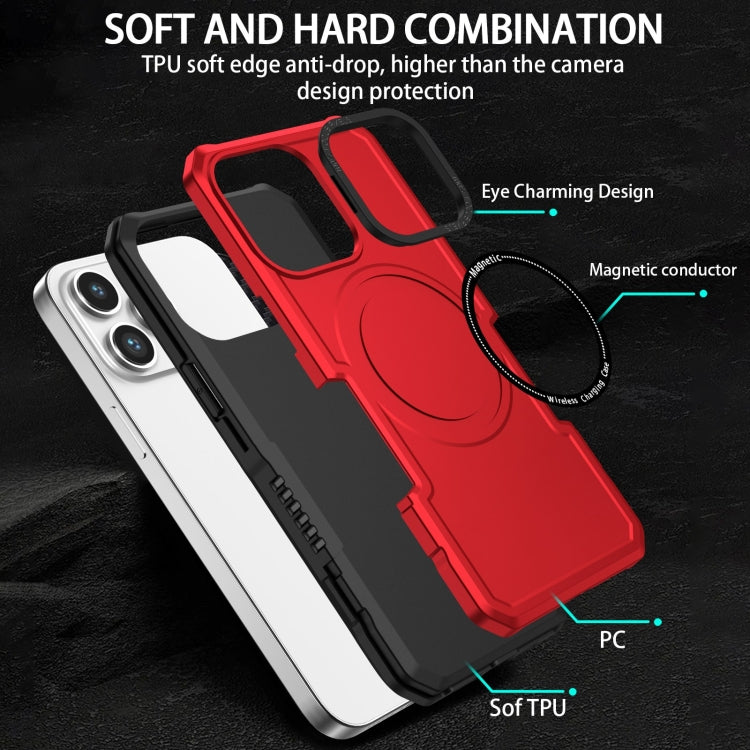 For iPhone 15 Pro Shockproof Armor MagSafe Phone Case(Red) - HoMEdemic™ 