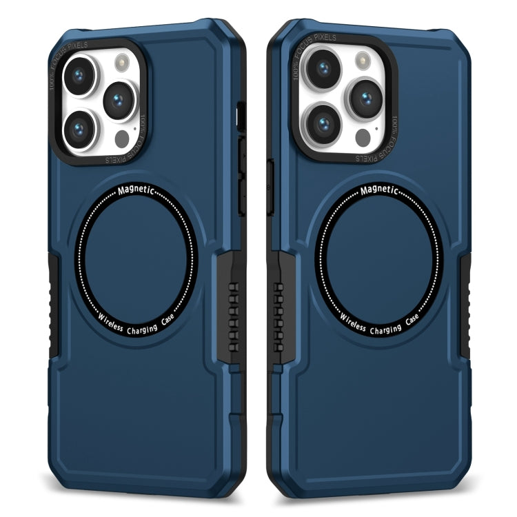 For iPhone 15 Pro Shockproof Armor MagSafe Phone Case(Dark Blue) - HoMEdemic™ 