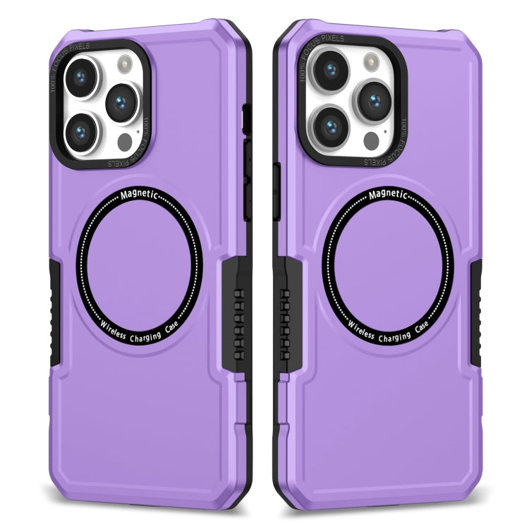 For iPhone 15 Pro Shockproof Armor MagSafe Phone Case(Purple) - HoMEdemic™ 