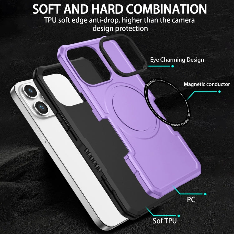 For iPhone 15 Pro Shockproof Armor MagSafe Phone Case(Purple) - HoMEdemic™ 