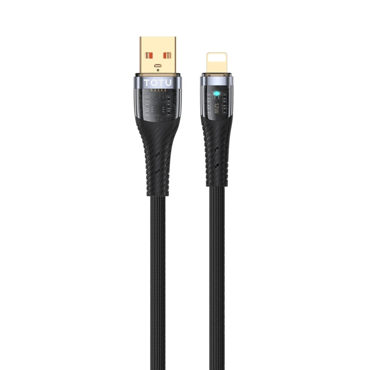 TOTU CB-8-L 12W USB to 8 Pin Transparent Braided Data Cable, Length: 1.5m - HoMEdemic™ 