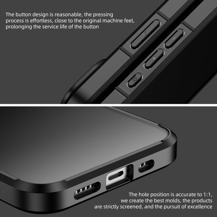 For iPhone 15 Pro Ice-Crystal Matte TPU Hard PC Phone Case(Grey) - HoMEdemic™ 