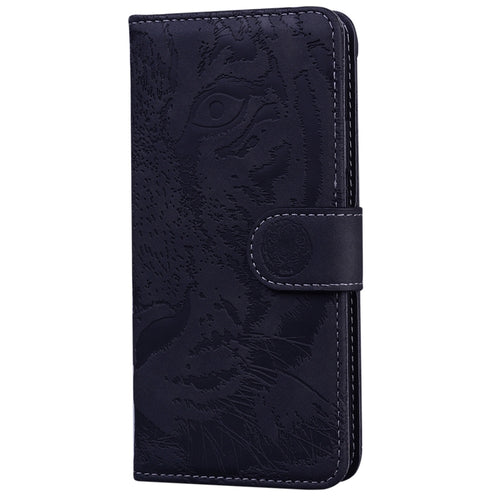 For iPhone 15 Pro Max Tiger Embossing Pattern Leather Phone Case(Black) - HoMEdemic™ 