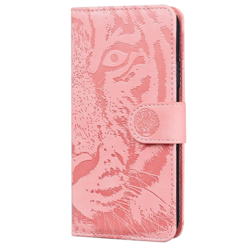 For iPhone 15 Pro Max Tiger Embossing Pattern Leather Phone Case(Pink) - HoMEdemic™ 