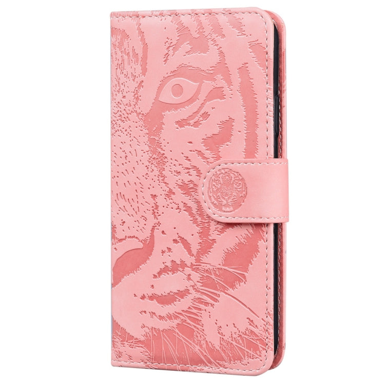 For iPhone 15 Pro Tiger Embossing Pattern Leather Phone Case(Pink) - HoMEdemic™ 