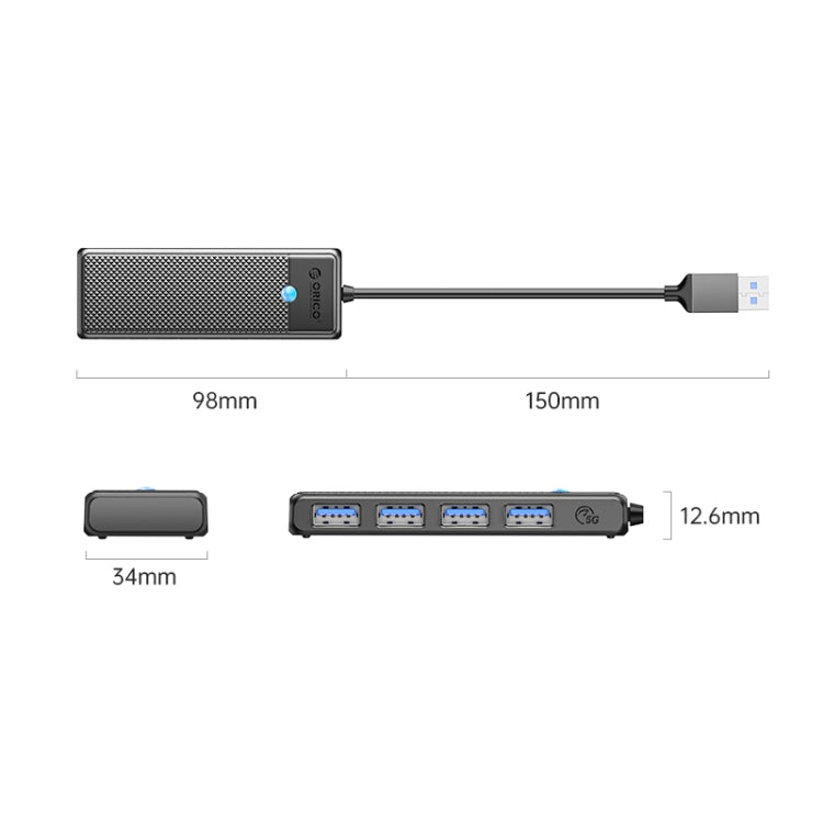 ORICO PAPW4A-U3 4 in 1 USB to USB Multi-function Docking Station HUB Adapter(Black) - HoMEdemic™ 