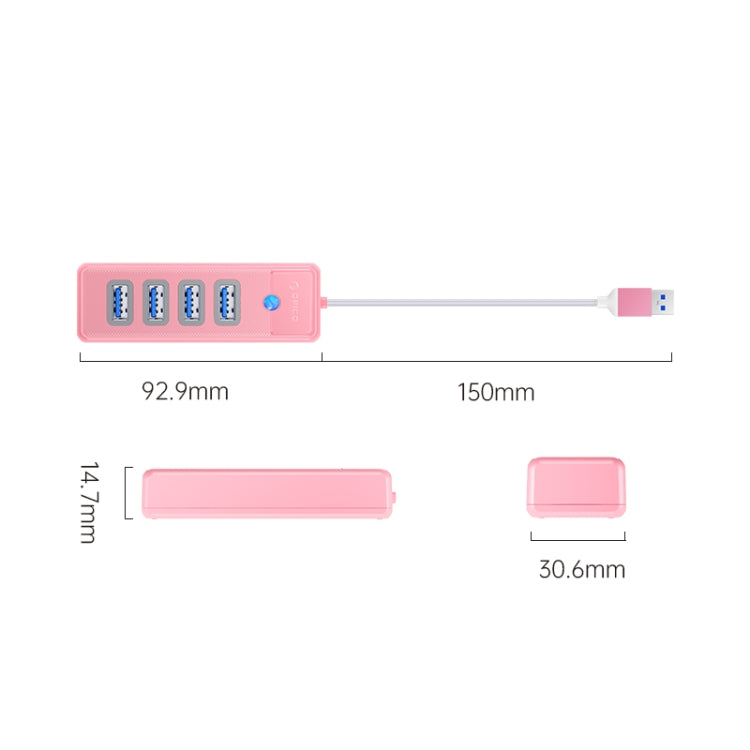 ORICO PW4U-U3 4 in 1 USB to USB Multifunctional Docking Station HUB Adapter(Pink) - HoMEdemic™ 