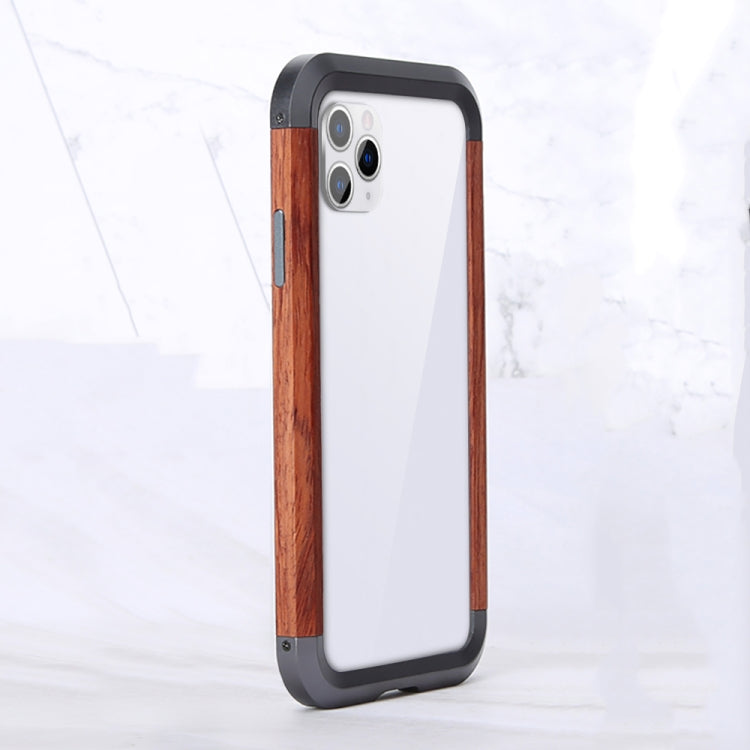 For iPhone 11 Pro R-JUST Metal + Wood Frame Protective Case - HoMEdemic™ 