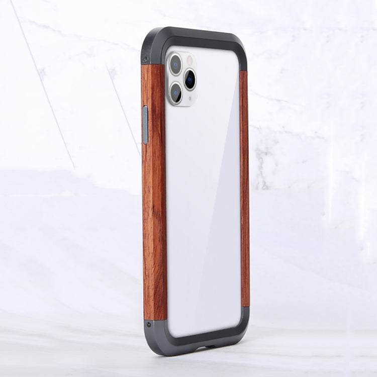 For iPhone 11 Pro Max R-JUST Metal + Wood Frame Protective Case - HoMEdemic™ 