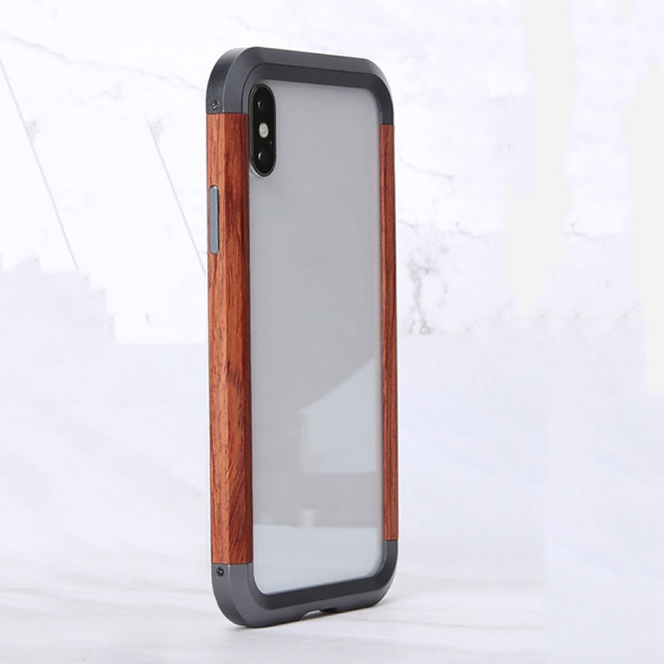 For iPhone X / XS R-JUST Metal + Wood Frame Protective Case - HoMEdemic™ 