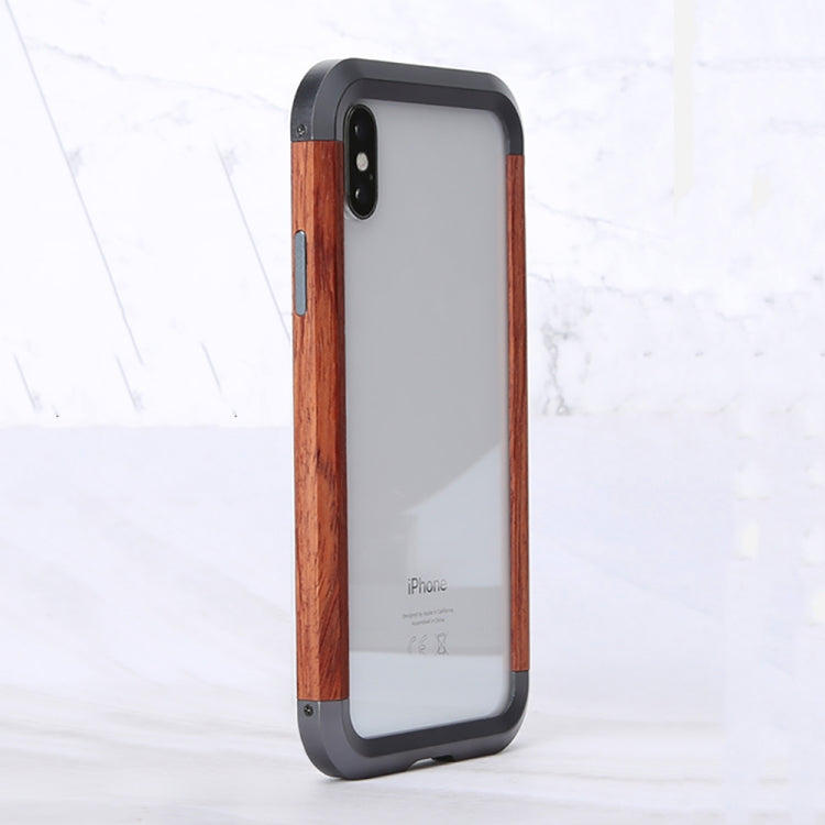 For iPhone XS Max R-JUST Metal + Wood Frame Protective Case - HoMEdemic™ 