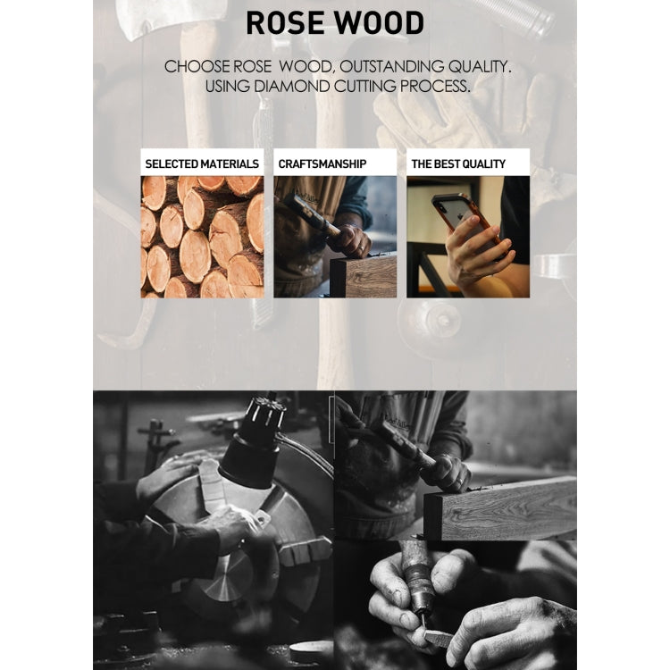For iPhone XR R-JUST Metal + Wood Frame Protective Case - HoMEdemic™ 