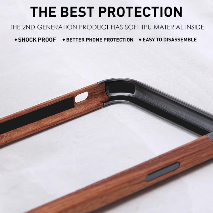 For iPhone XR R-JUST Metal + Wood Frame Protective Case - HoMEdemic™ 