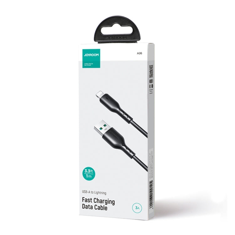 JOYROOM SA26-AL3 Flash Charge Series 3A USB to 8 Pin Fast Charging Data Cable, Cable Length:1m(Black) - HoMEdemic™ 