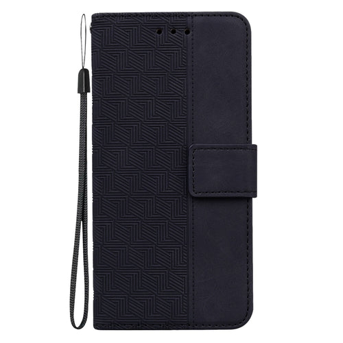 For iPhone 15 Pro Max Geometric Embossed Leather Phone Case(Black) - HoMEdemic™ 