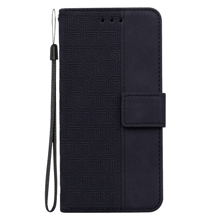 For iPhone 15 Pro Geometric Embossed Leather Phone Case(Black) - HoMEdemic™ 