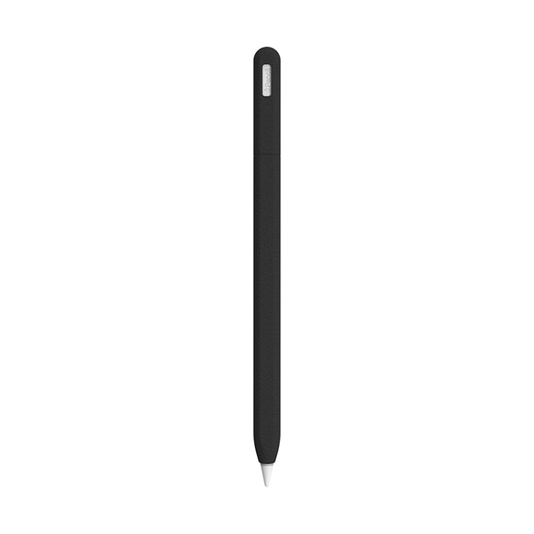 For Apple Pencil 2 LOVE MEI Frosted Leather Texture Silicone Protective Pen Case(Black) - HoMEdemic™ 